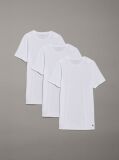 Λευκό Σετ 3 T-Shirts Με Κανονική Λαιμόκοψη - Cotton Classics  Άνδρας