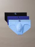 Blue Graphic Monogram Cotton Stretch Briefs  Men