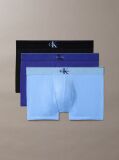Blue Graphic Monogram Cotton Stretch Trunks  Men