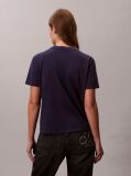 Μπλε Κλασικό T-Shirt Με Foil Λογότυπο  Γυναίκα
