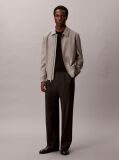 White Wool Houndstooth Blouson Jacket  Men