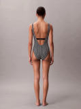 Black Scoop Back Swimsuit - CK Icon  Women