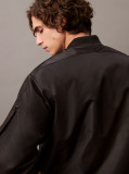 Black Padded Nylon Bomber Jacket  Men