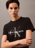 Μαύρο T-shirt Με Μονόγραμμα  Γυναίκα