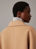 Brown Double Face Wool Wrap Coat  Women