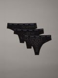 Black 3 Pack Lace Brazilian Briefs  Women