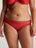 Red Bikini Briefs - Sheer Marquisette  Women