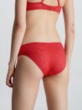 Red Bikini Briefs - Sheer Marquisette  Women
