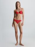 Red Bikini Briefs - Sheer Marquisette  Women