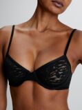 Black Lace Demi Bra - Intrinsic  Women