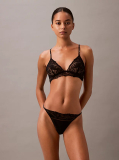Black Lace and Mesh Thong  Women