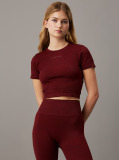Red Cropped Gym T-shirt  Women