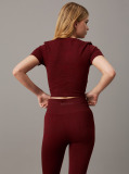 Red Cropped Gym T-shirt  Women
