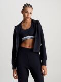 Black Cropped Zip Up Hoodie  Women
