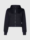 Black Cropped Zip Up Hoodie  Women
