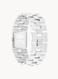 Silver Stainless Steel Square Bracelet Watch  Women