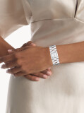 Silver Stainless Steel Square Bracelet Watch  Women