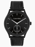 Black Leather Watch  Men