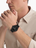Black Leather Watch  Men