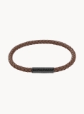 Brown Braided Single Strand Bracelet  Men
