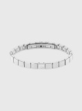 Silver Minimalistic Squares Link Bracelet  Men