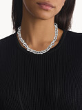 Silver Stainless Steel Bold Chain Necklace  Women