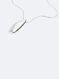 Silver Sculpted Pendant Necklace  Women