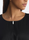 Silver Sculpted Pendant Necklace  Women