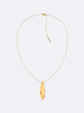 Gold Sculpted Pendant Necklace  Women