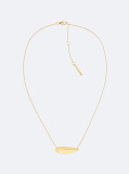 Gold Sculpted Pendant Necklace  Women