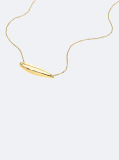 Gold Sculpted Pendant Necklace  Women
