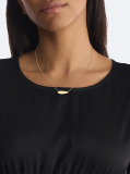 Gold Sculpted Pendant Necklace  Women