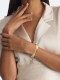 Gold Sculpted Bangle Bracelet  Women