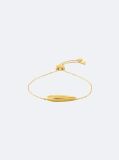 Gold Adjustable Sculpted Bar Bracelet  Women
