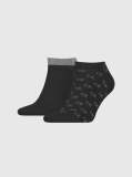 Black Calvin Klein CK Logo Men's Sneaker Socks 2 pack  Men
