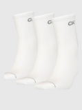 White CK Men Short Sock 3P  Men