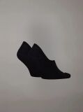 Black 2 Pack Invisible Socks   Men