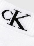 White 2 Pack Monogram Quarter Socks  Women