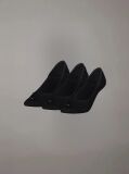 Black 3 Pack Invisible Socks   Women