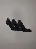 Black 3 Pack Invisible Socks   Women