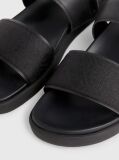 Black Logo Jacquard Sandals  Men