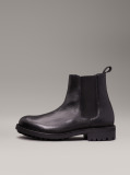 Black Leather Chelsea Boots  Men