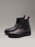 Black Leather Chelsea Boots  Men