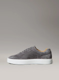 Grey Leather Trainers  Men