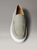 Green Leather Hybrid Moccasins  Men