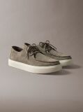 Beige Suede Hybrid Derby Shoes  Men