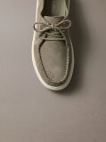 Beige Suede Hybrid Derby Shoes  Men