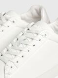 White Cupsole Lace Up Sneakers  Women