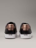 Black Leather Trainers  Women