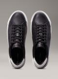 Black Leather Trainers  Women